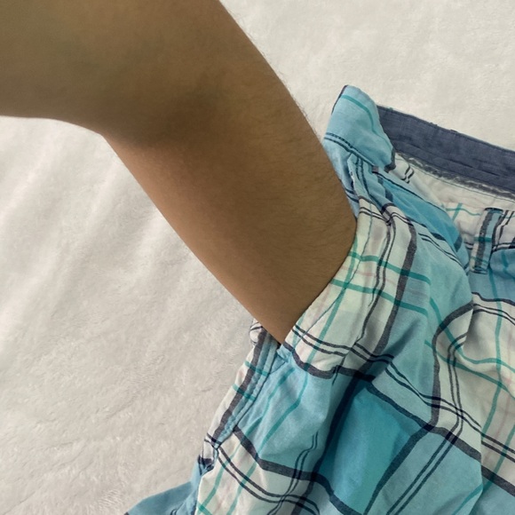 Sky blue and white plaid Merona shorts - Picture 9 of 17